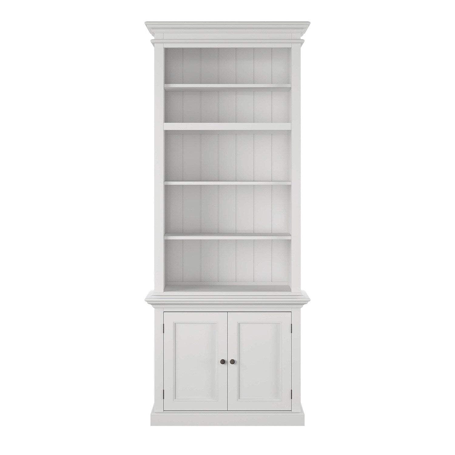 NovaSolo Halifax Slim Hutch Bookcase - White