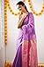 Jaanvi fashion Women's Cotton Blend Saree With Zari Work & Unstitched Blouse Piece (floryca-lilac)