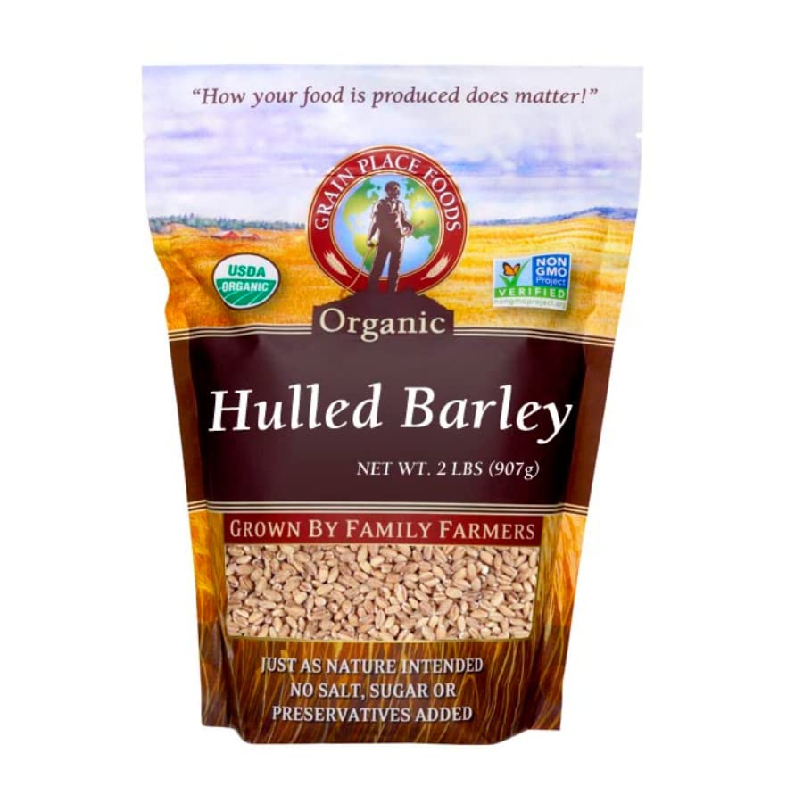Image of Grain Place Foods Non-GMO Organic Hulled Barley 2lb Bag-SET OF 10