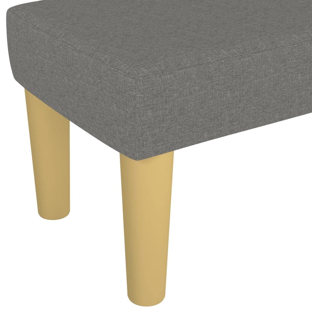 vidaXL Banc Ottoman Banquette Rembourré Banc de Lit Banc d'Entrée Chambre à Coucher Salon Couloir Intérieur Gris Foncé 100x30x30 cm Tissu