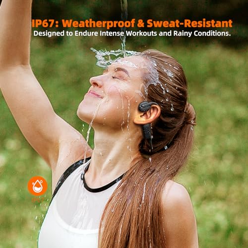 Casque conduction osseuse Bluetooth sport IPX7 imperméable pour course et vélo