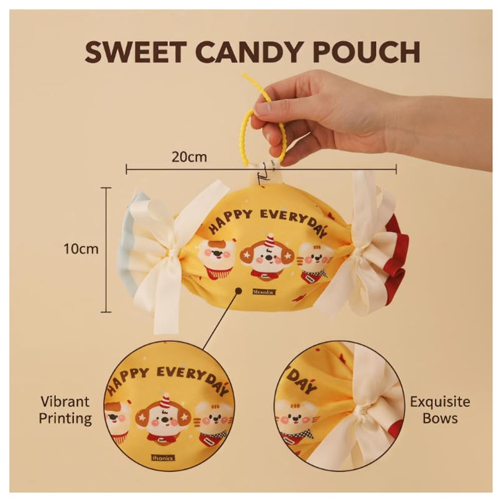Süßigkeiten Tütchen aus Stoff Geschenktüten Kreative Bonbontaschen Niedliche Süßigkeiten-Tüten für Bonbons Kekse Babys Kinder Geburtstage Hochzeiten Babyparty Ostern Roter Bär 50 Stück