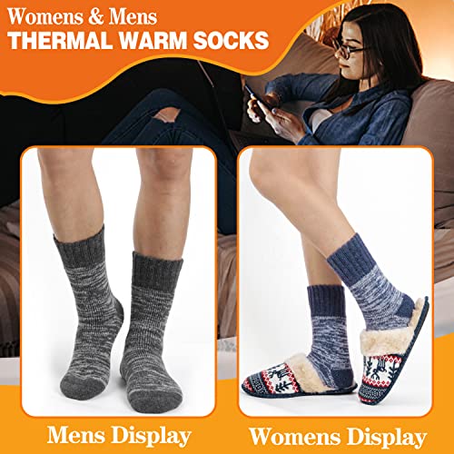 3 pares de meias térmicas quentes para mulheres e homens para esqui de inverno com isolamento térmic
