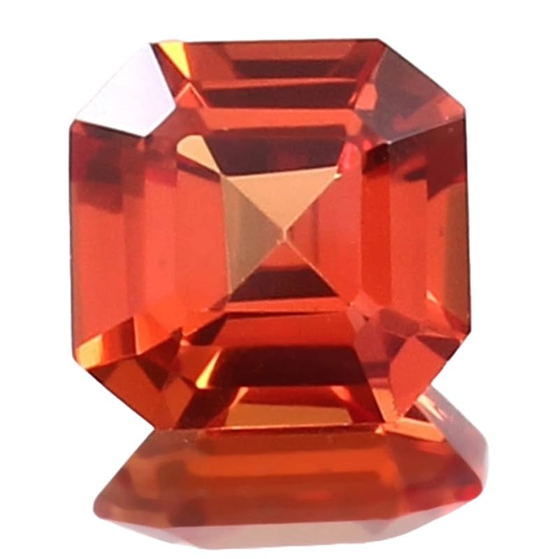 Saphir orange naturel 8x8mm pour créer vos bagues et pendentifs DIY