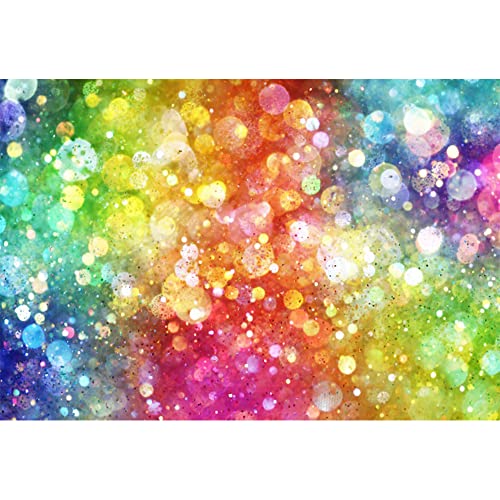 Aoihrraan 3x2m Bokeh Halos Backdrop Colorful Glitter Sparkle Sequin Scene Photography Background New Year Famliy Party Decoration Wedding Shoots Kids Adults Personal Portrait Photo Studio Props
