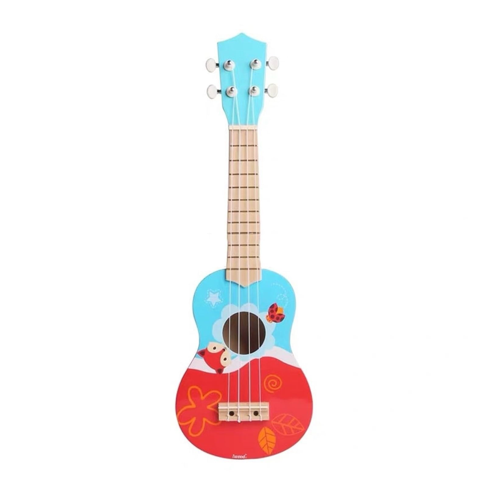 Ukulele 21calowa Gitara Ukulele Mały Czterostrunowy Kolorowy Instrument Dla Początkujących