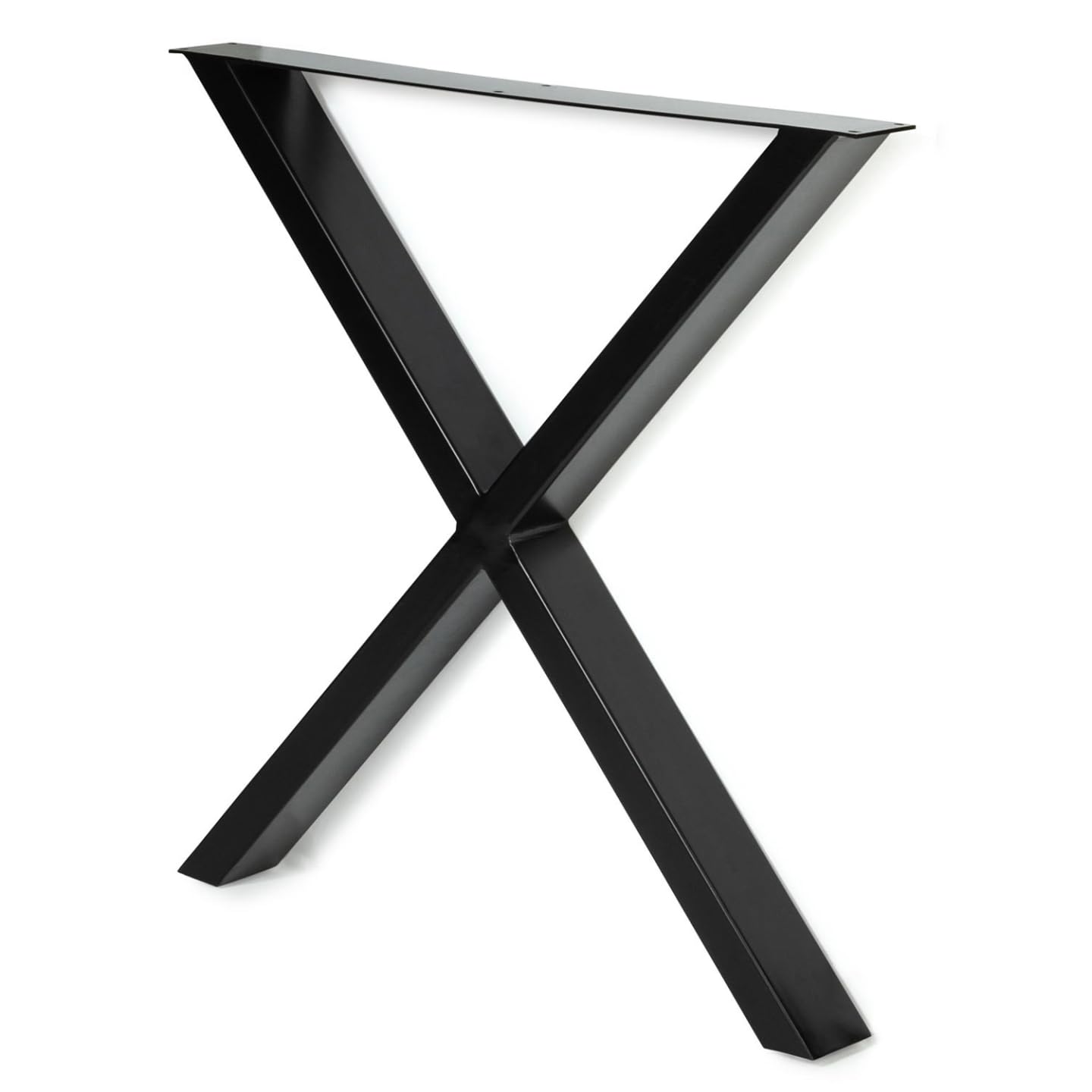 IDMarket - Lot de 2 Pieds de Table Forme X 72x73 cm Noir Design Industriel