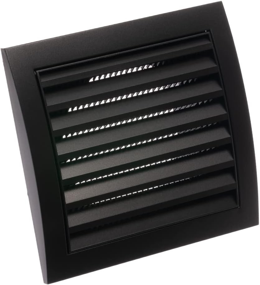 Ø 100mm / 4 inch Air Vent Cover - Ventilation Grille with Flyscreen - ABS Plastic Anthracite
