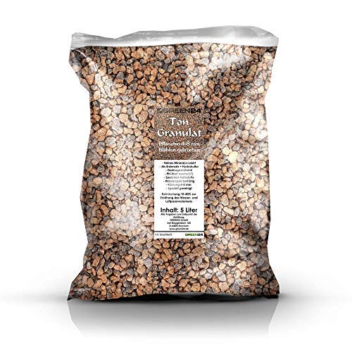 GREEN24 PRO Pflanzton Ton-Granulat 5 L Pflanz-Granulat Erden-Ersatz Drainagematerial - Alternative für Pflanzerde Blumenerde Substrat - Blähton gebrochen Körnung 4-8 mm (5 Liter)
