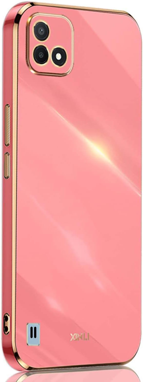 Case for Realme C11 (2021), Ultra Thin Soft Shockproof Bumper Electroplating TPU Silicone Phone Cover Compatible with Realme C11 (2021), Red