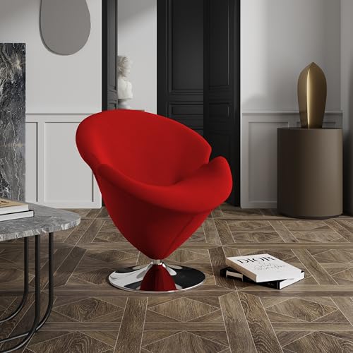 Sillón Plegable Terciopelo Rojo miniatura 4