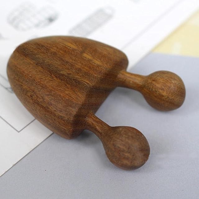 Brown Natural Sandalwood Scraping Massage Tool Facial Eye Massage Tool Acupuncture Stick Wooden Massager Relaxing Therapy Manual Back