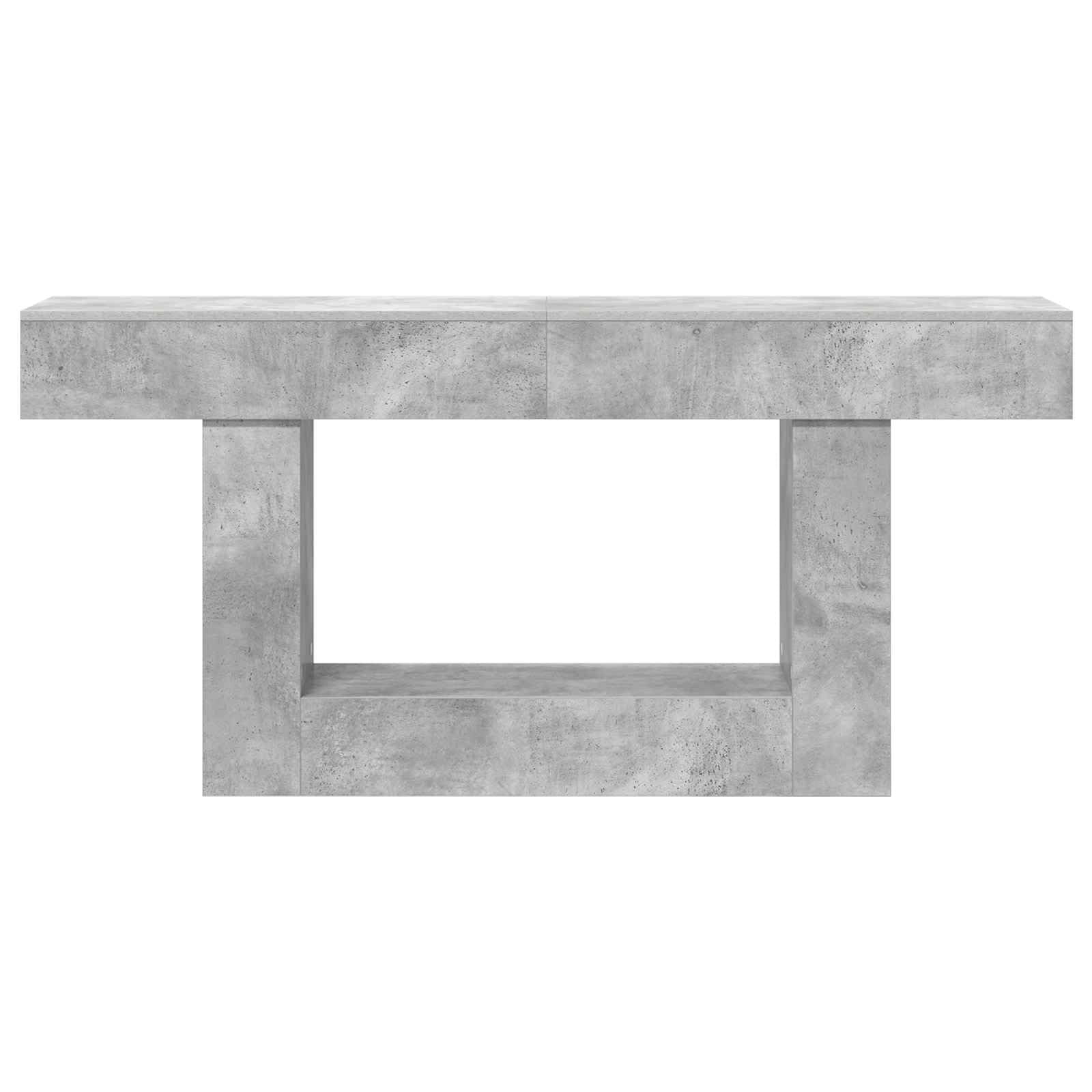 Générique Tavolo consolle grigio cemento 160 x 30 x 74 cm con ripiano design moderno minimalista per ingresso, soggiorno o sala da pranzo, robusto e funzionale.