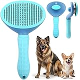 American Kennel Club AKC Self-Cleaning Pet Grooming Slicker Brush for Cats and Dogs, All Breeds and Coat Types