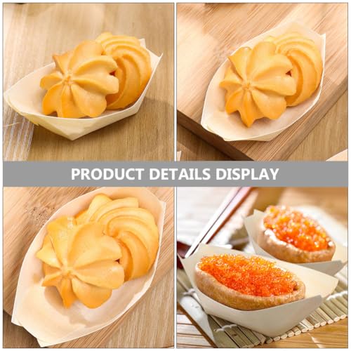 Platos desechables de madera para sushi 250 unidades miniatura 4
