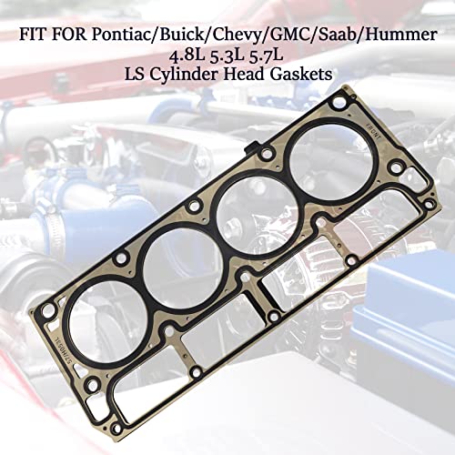 Image of 12589226 12498544 MLS Cylinder Multi Layer Head Gasket 2PCS for LS1 LS6 V8 4.8L 5.3L 5.7L LS Engine Head Gasket Kit, for Chevrolet for Buick for GMC for Pontiac for Hummer for Cadillac for Saab