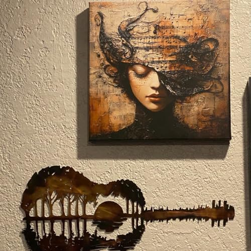 Toile artistique Esprit musical pour sublimer un mur vide | Grand tableau abstrait 80x80