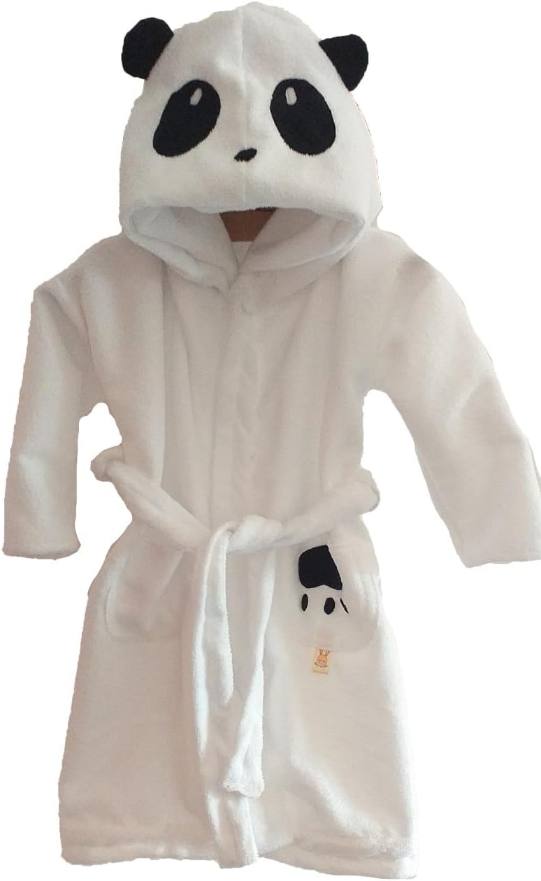 Barrilette Bata Toalla Microfibra Oso Panda con Capucha Niños