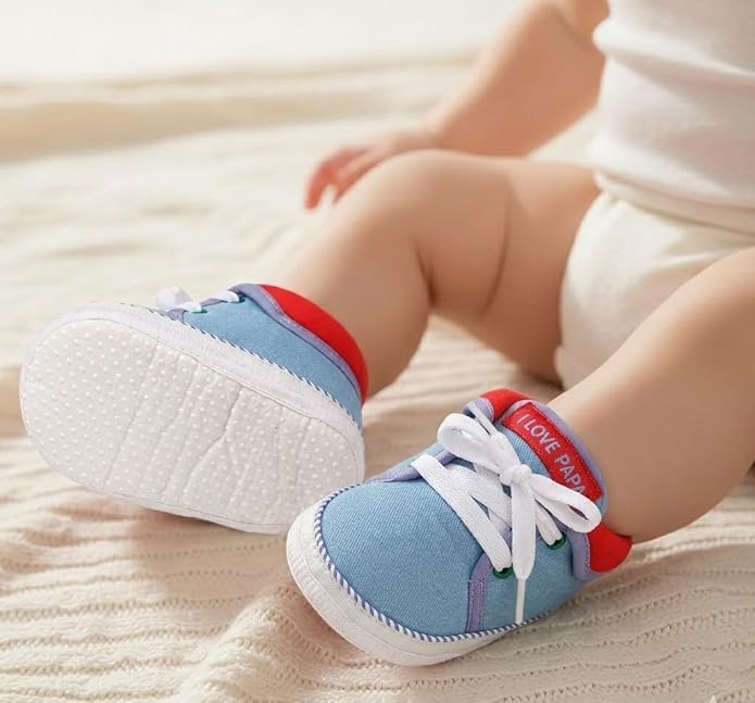 Image of Butterthief Unisex Baby Prewalking Shoes for Newborn Boys & Girls | Soft Sole Infant Bootie with Anti-Slip Bottom | Lightweight Cotton Footwear Early Walker Shoes (6-9 Months, 12 CM)