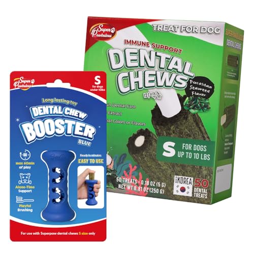 SuperPaw-Dog-Dental-Chews-Seaweed-S-Chew-Holder-S-Bundle-Kit SuperPaw Dog Dental Chews (Seaweed, S) & Chew Holder (S) Bundle Kit - Image 1