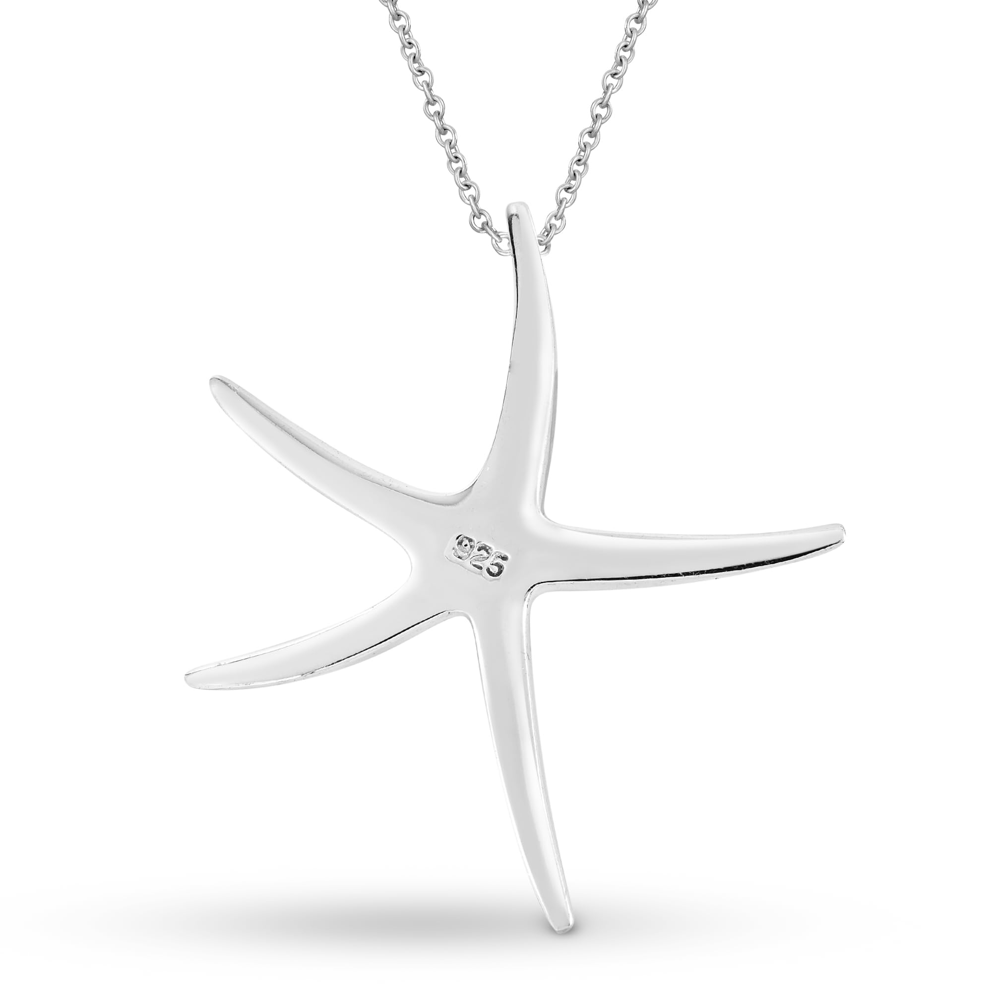 AeraVida Juguetón Baile De Estrella De Mar .925 Collar Con Colgante De Plata Esterlina