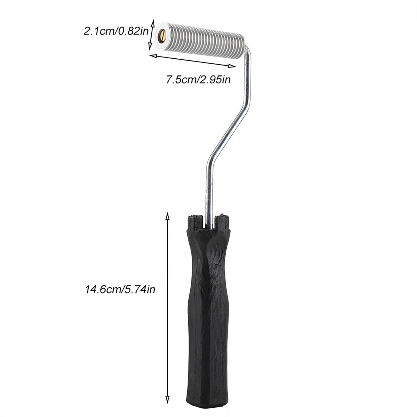 Aramox Rouleau Fibre De Verre Rouleau Debulleur Resine Outil de Rouleau en Fibre de Verre, Rouleau de Stratification à Bulles en Fibre de Verre en Alliage D'aluminium, Outil de à Bulles Compact en Fib