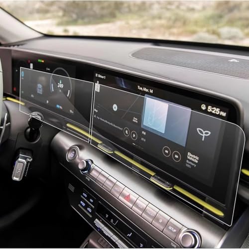 Film protecteur d'écran Hyundai Kona 2024 (12,3") pour navigation et tableau de bord en PET