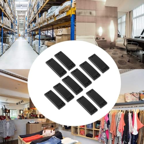 Image of 3pcs RFID ABS Strip Anti-Metal Tags Durable ABS Ntag213 Hard Strip Waterproof RFID Tag with Adhesive Back, Black Heat-Resistant RFID Tags for Home Security and Charging System (78 * 30mm)
