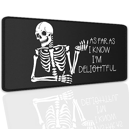 Image of Skull Skeleton Mouse Pad for Desk,Desk Mat for Desktop,Keyboard and Mouse Pad,XL Gaming Mouse Pad Mousepad for Computer Office Home Work(27.5X11.8 in)