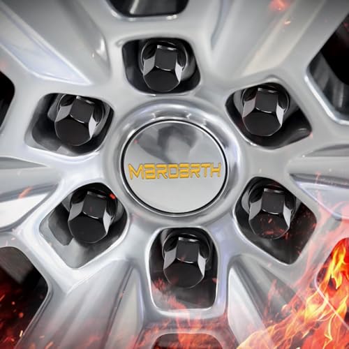 Set of 24, 14x1.5 Wheel Lug Nut Black 1.78’’ Tall 7/8’’ Hex 60° Cone Seat Compatible with OEM Factory Silverado Tahoe Suburban Colorado
