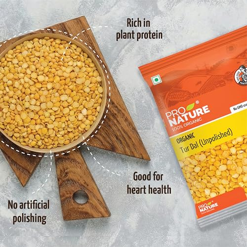 Image of Pro Nature 100% Organic Tur Dal /Arahar Dal - 1kg (Pack of 2)