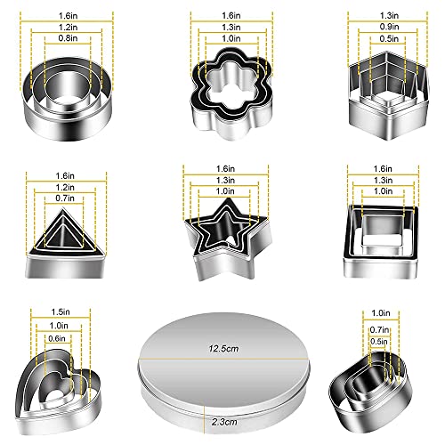 Mini Formine Biscotti, Set di 24 Pezzi Stainless