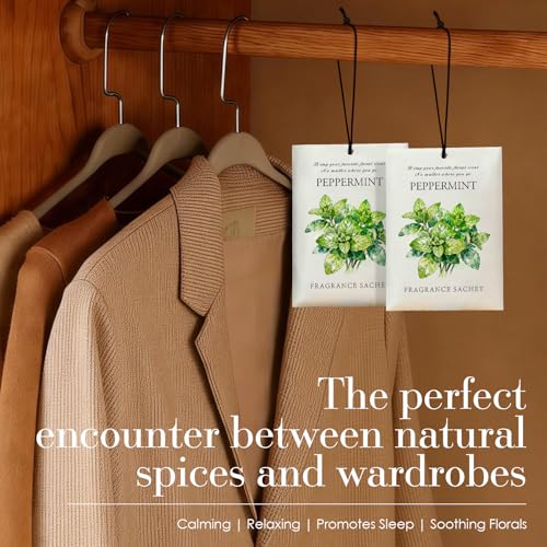 Image of Mint Scented Sachet Bags - 12 Pack Drawer & Closet Freshener, Long Lasting Odor Eliminator for Wardrobes, Cars & Storage, Home Fragrance Air Freshener Sachets
