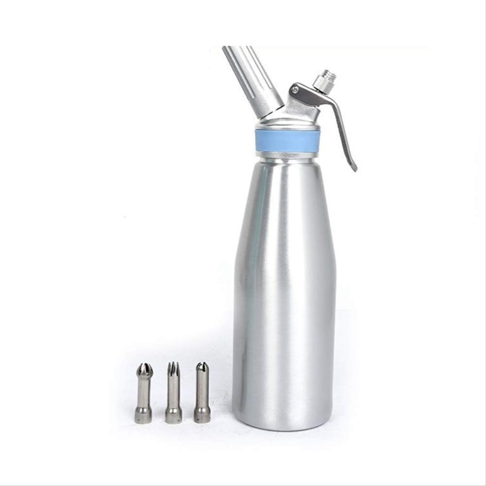 Sifone da Cucina Panna Dispenser per Panna Montata Crema Schiumogena 1000ml Macchina per Panna Montata Portatile con 3 Punte in Acciaio Inossidabile