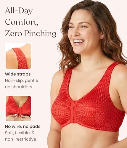 Image of Carole Martin Full-Freedom Comfort Front Closure Bra for Women, Wireless