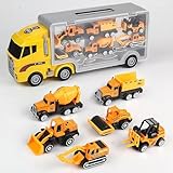 LHChan Camion Juguete de Vehículos de Ingeniería Construcción,Set de Juego de Construcción Montaje Camion de Transporte...