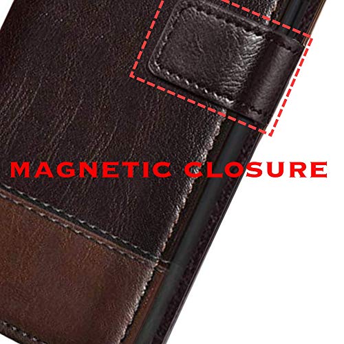 Image of SHINESTAR Ultimate Dual Shade Leather Finish Flip Back Cover for Nokia G42 5G | Inside TPU & Inbuilt Stand | Wallet Style Back Cover for Nokia G42 5G Flip Cover | - Coffee