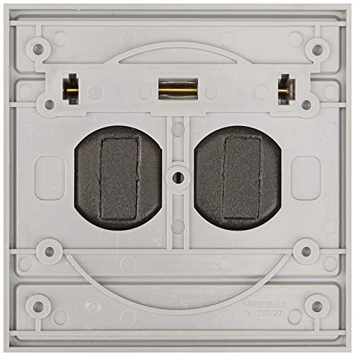 Leviton 4986-Gy 1-Gang Duplex Device Wallplate Cover, Oversize, Weather-Resistant, Thermoplastic, Device Mount, Horizontal, Gray #TOP2