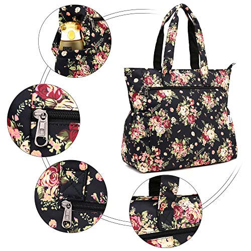 MORHUA Nylon Large Lightweight Tote Bag Shoulder Bag for Gym Hiking Picnic Travel Beach Waterproof Tote Bags