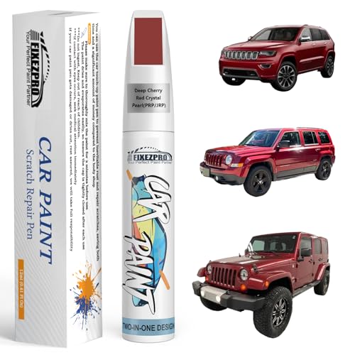 Image of Deep Cherry Red Crystal Pearl(PRP /JRP) Touch Up Paint for Jeep, Car Paint Scratch Repair Remover Pen Color Exact Match, Quick and Easy Fix Automotive Chips and Nicks Scuff