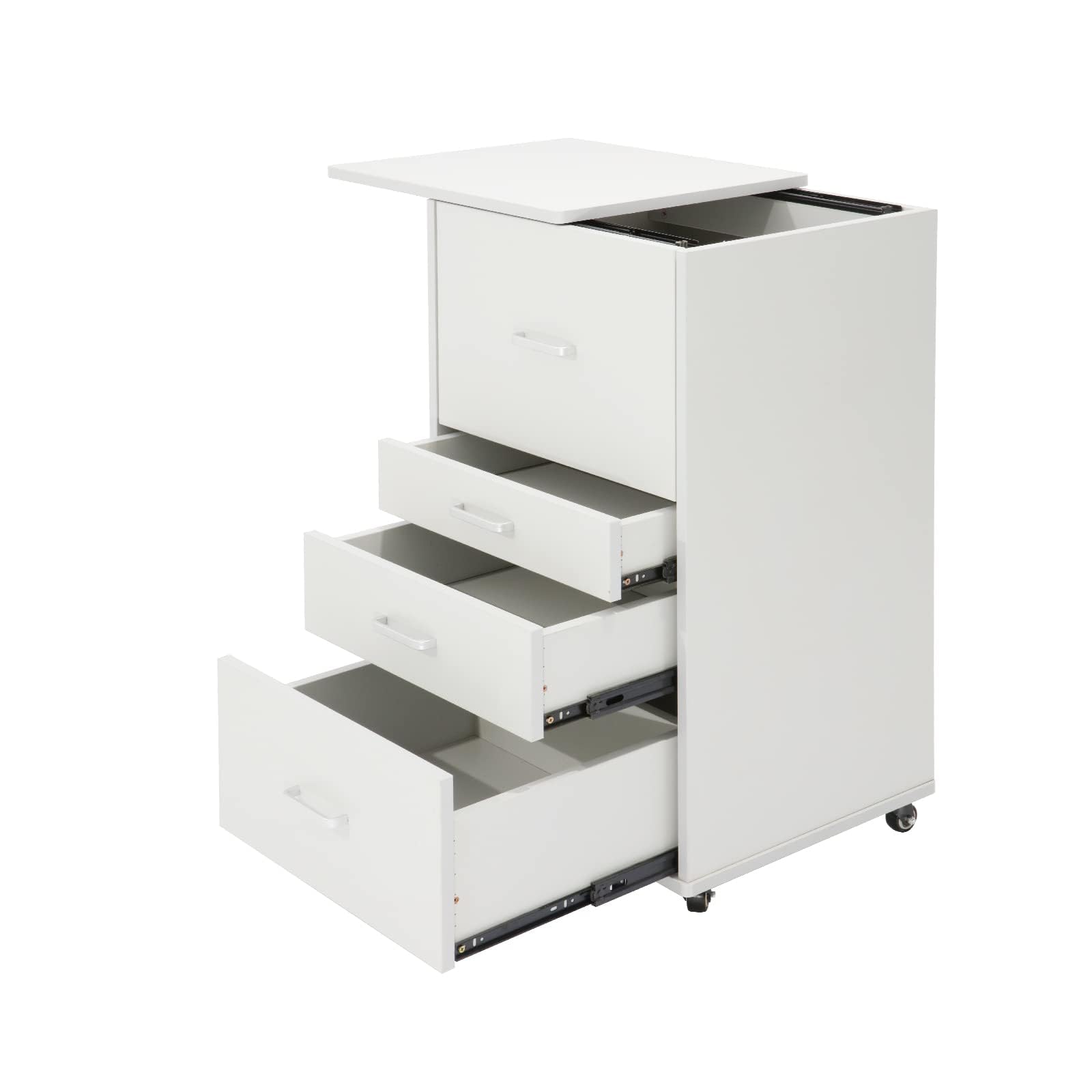 Photo 1 of ***MISSING HARDWARE***
Medical Dental Assistant's Mobile Cabinet Alabama Cart Utility Cart 4 Drawer with Handle, Easy to Pull Out and Push Back.
