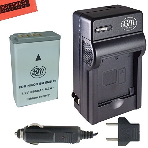 BM Premium EN-EL24 Battery and Charger for Nikon 1 J5, DL18-50, DL24-85 Digital Camera BM Premium EN-EL24 Battery and Charger for Nikon 1 J5, DL18-50, DL24-85 Digital Camera