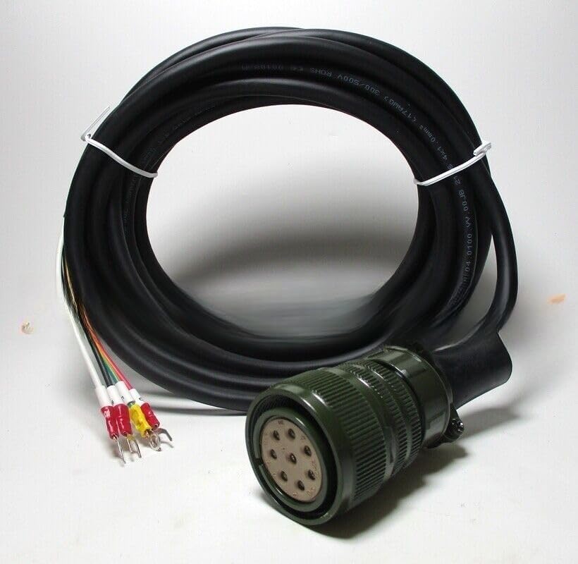 1PCS New Motor Power Cable FIT for MR-J2S-100A/HC-SFS102 Aviation Plug 8-Pin 5m