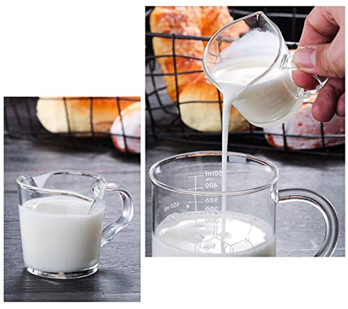 2 個セット抽出量を計るための計量70ml3OZ ハンドル付き グラス ショットグラス ショットグラス エスプレッソ 計量カップ 目盛り付き 厚み強化 耐熱ガラス製 お酒グラス ワイングラス エスプレッソマシン 2