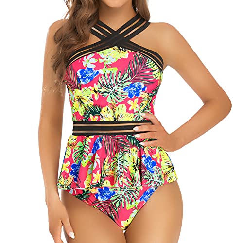 Edelqual Womens High Waisted Bikini Sets Two Piece Bathing Suit Tummy Control Modest Swimsuits Sexy Swimwear 20254