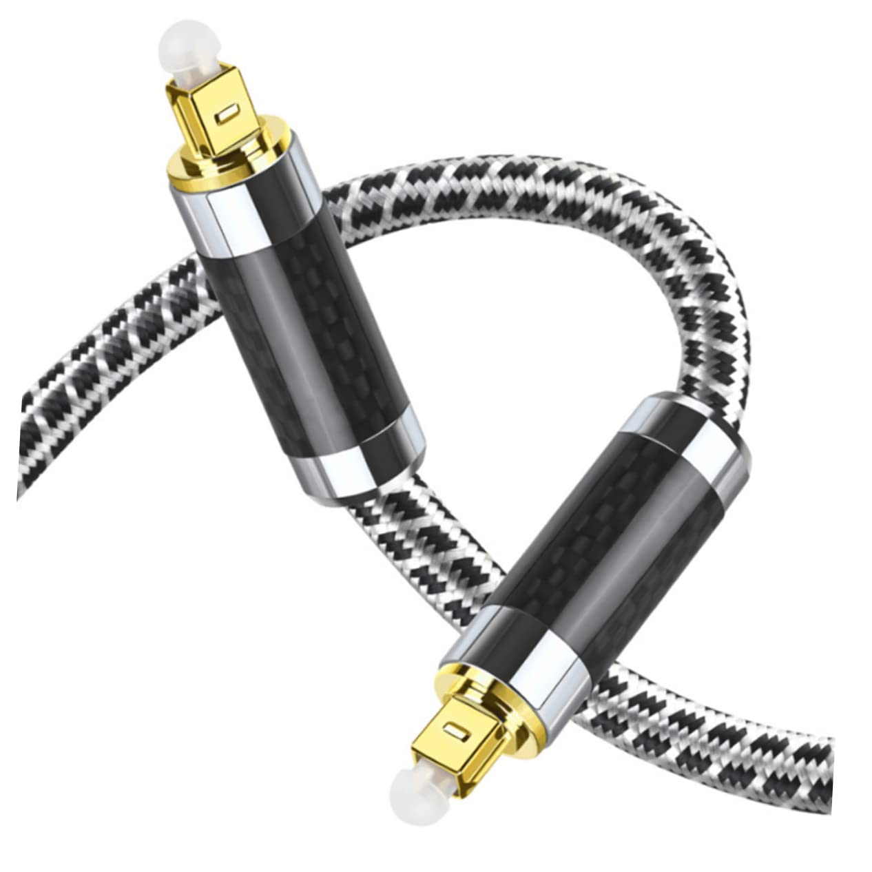 HOMSFOU Cavo Ottico Audio Digitale Nero 5 Metri in Fibra per Uscita