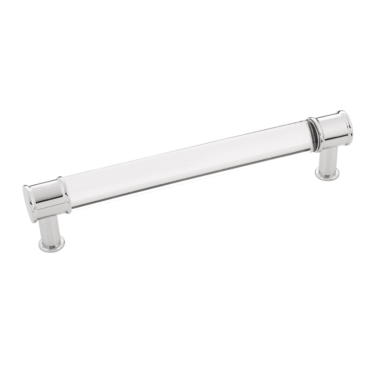 Poignée Midway Hickory Hardware P3702-cach 160 mm Crysacrylic et chrome pour meuble