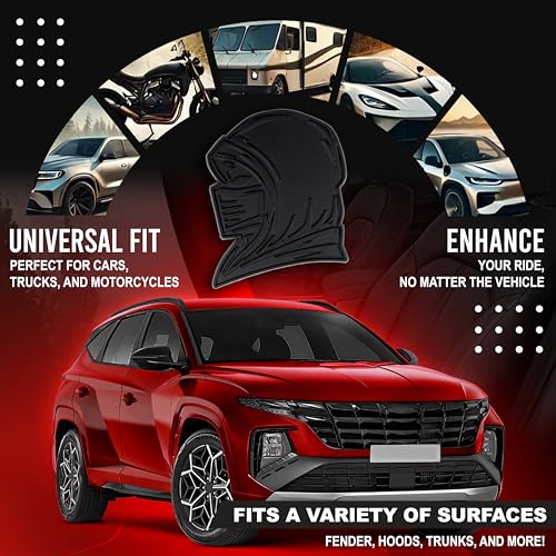Image of Ninja Emblem, Custom 3D Car Badge - Universal Exterior Accessories for Car, Truck, SUV, Motorcycle (Set of 2) (Matte Black)