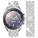 Goton Band CompatibleGalaxy Watch 4 / Classic / 3 Band, Women Men Bling Diamond Jewelry 20mm Strap Bracelet Compatible for Samsung Galaxy Watch