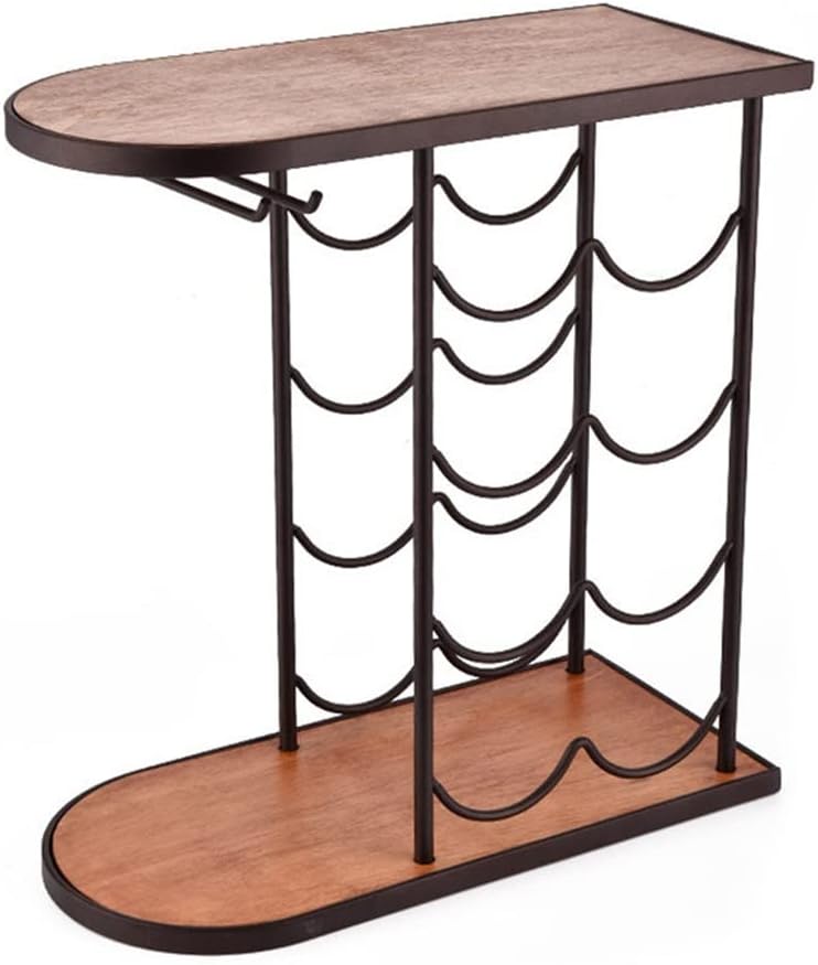 Vintage Wood Stacking Wine Rack Goblet Kitchen Bar Glass Display Storage Shelf